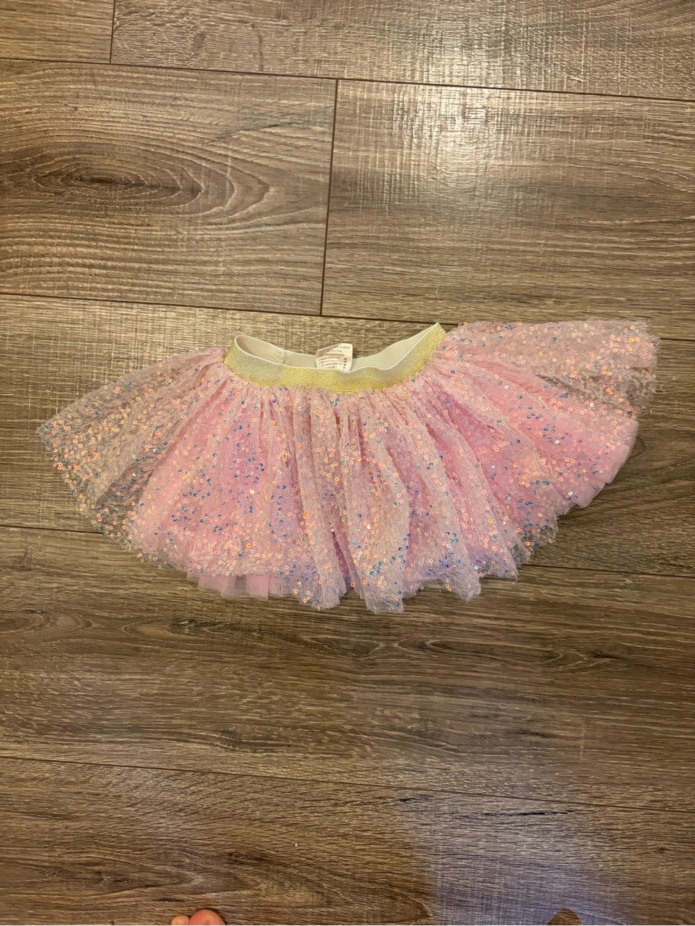 Sparkle Layered Pink Tulle Skirt for Kids with Elastic Waist